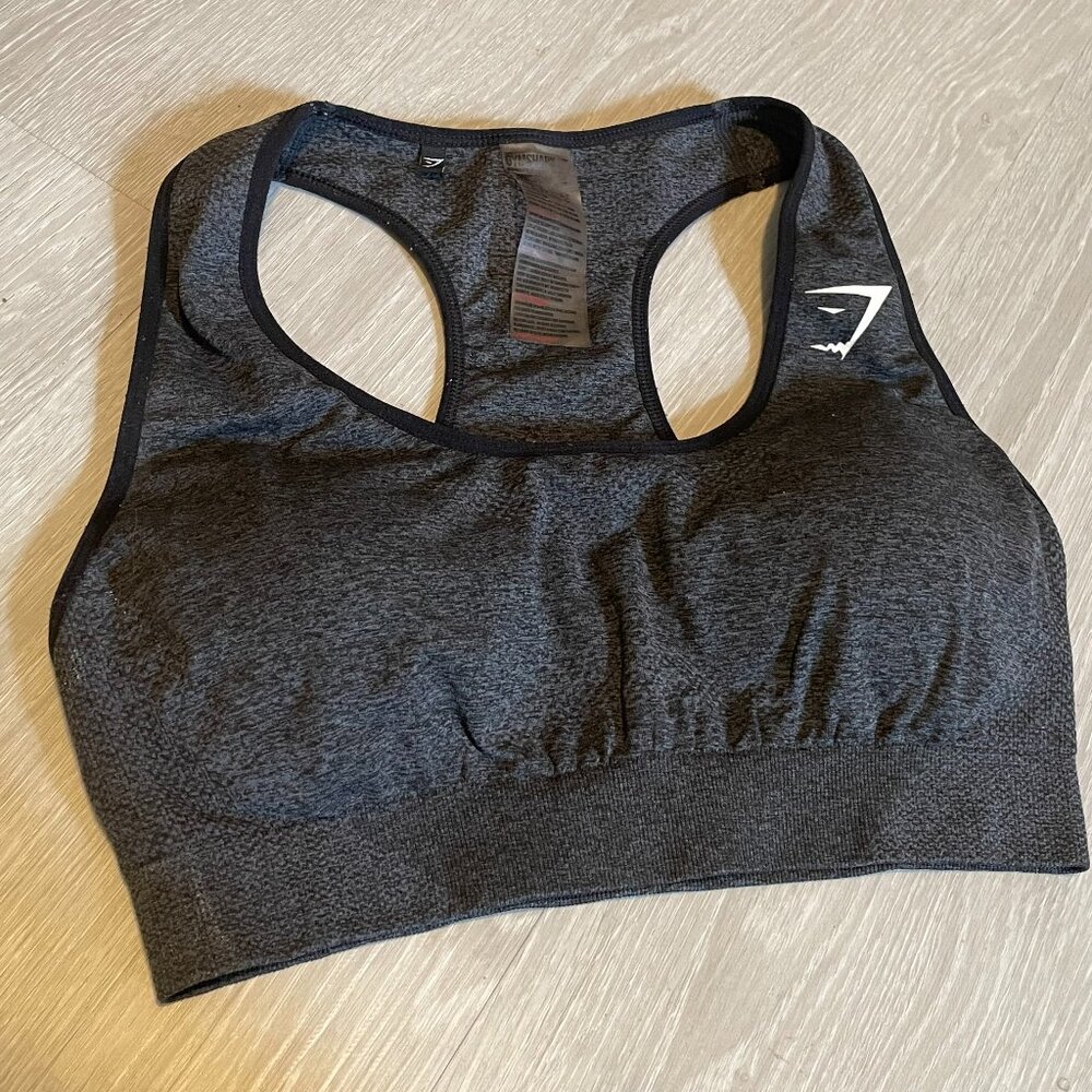 Gymshark Sports Bra (Charcoal, size M)